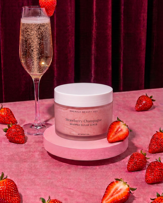 Strawberry Champagne Whipped Sugar Scrub
